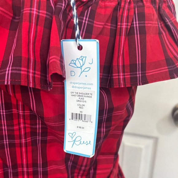 Draper James Red Check Midi Dress - Picture 5 of 5